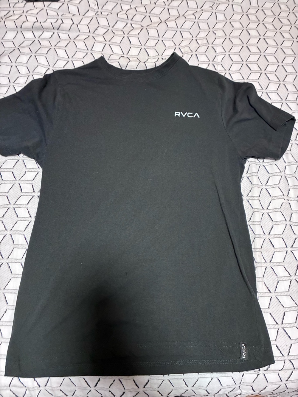 RVCA Black Short Sleeve Logo Tee